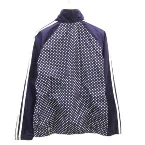 adidas トラックジャケット M 紫 パープル オフホワイト ドット柄 3ライン /HO57 GY58