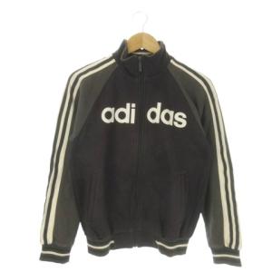 スウェットジャケット 上着 M グレー 長袖 ロゴプリント スリーストライプス /AO30 GY58