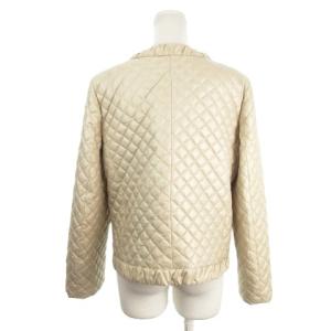 Leilian ダウンジャケット 上着 11 ベージュ キルティング ノーカラー 長袖 LJ-02830 /MN10 GY58