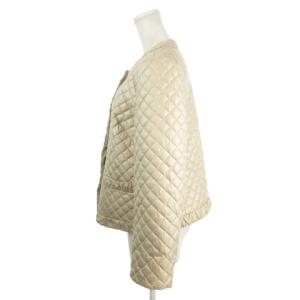 Leilian ダウンジャケット 上着 11 ベージュ キルティング ノーカラー 長袖 LJ-02830 /MN10 GY58