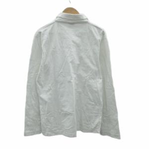 45R ポロシャツ 白 ホワイト スキッパーカラー 長袖 /SM38 GY58
