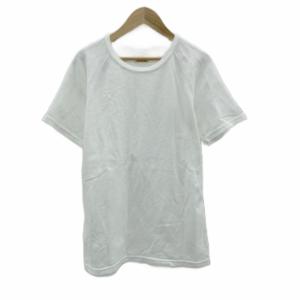 Tシャツ カットソー 3 白 ホワイト ラウンドネック 半袖 /YS8 GY58