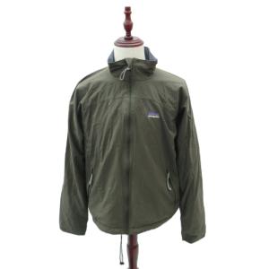 ブルゾンジャケット ミドル丈 L ナイロン カーキ スタンドカラー /HO14 GY58