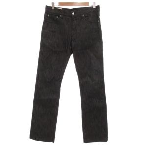 ヒッコリーデニムパンツ ジーンズ ストライプ 3 黒 ブラック /JS GY60