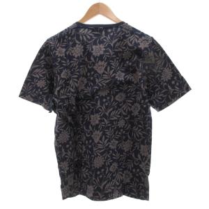 JOSEPH ABBOUD Tシャツ 半袖 花がら プリント M 紺 ネイビー /JS GY60