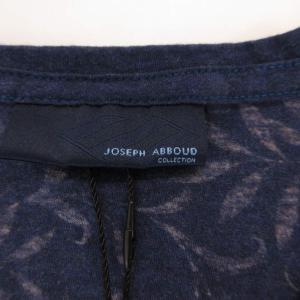 JOSEPH ABBOUD Tシャツ 半袖 花がら プリント M 紺 ネイビー /JS GY60