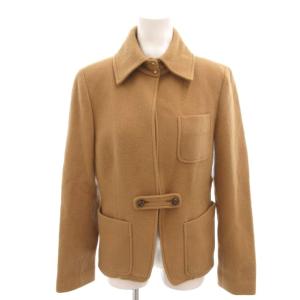 美品 ジャケット 40 ベージュ モヘア 長袖 レギュラーカラー パッチポケット 8655-311353140