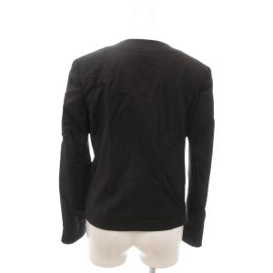 theory luxe 美品 ジャケット ウール 36 黒 ブラック ノーカラー 長袖 オープンフロント /SJ GY60
