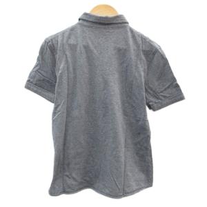 RL RALPH LAUREN カジュアルシャツ L グレー ボタンダウン ロゴ刺繍 半袖 /YS21 GY58