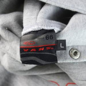 VANS 90s ヴィンテージ 旧タグ パーカー スウェット 長袖 ロゴプリント 裏起毛 L グレー /KW GY58