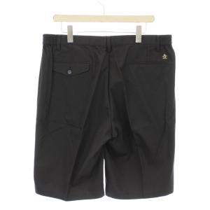 MUNSINGWEAR ショートパンツ ハーフパンツ LL 黒 ブラック ハーフ丈 ウエストゴム プリーツ /LP GY58