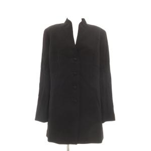 ジャケット 上着 11 黒 ブラック 長袖 ボタンフロント スタンドカラー /RG GY58