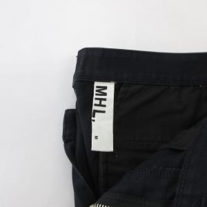 MHL. チノパン パンツ M 黒 ブラック 無地 フルレングス /ML GY58