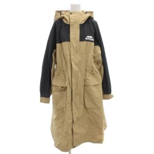 VIS別注 オーバーサイズロングマウンテンパーカー ジップアップ 裏メッシュ F ベージュ 黒 ブラック