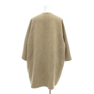 MUSE de Deuxieme Classe Victorianリバーノーカラーコート ウール ミドル ハーフ ベージュ /UO GY58