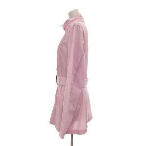 Aquascutum 美品 スプリングコート ピンク 立ち襟 長袖 プリーツデザイン /SX GY60
