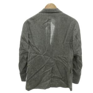 J.PRESS テーラードジャケット M 麻 リネン 背抜き シングル グレー 021-5-CJK-OV /HW GY60