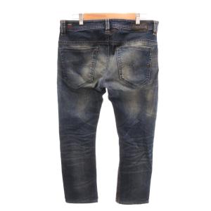DIESEL 16FW グランジデニムパンツ ダメージジーンズ テーパード 32 インディゴブルー /YJ GY60