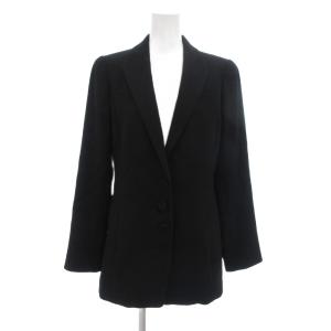 テーラードジャケット 38 黒 ブラック 長袖 ノッチドラペル 3つボタン /TZ GY60