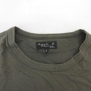 Agnes b. homme Tシャツ 2 カーキ 半袖 クルーネック グラフィックプリント /TZ GY60