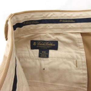 Brooks Brothers チノパン パンツ W32 ベージュ センタープレス ノータック /TZ GY60