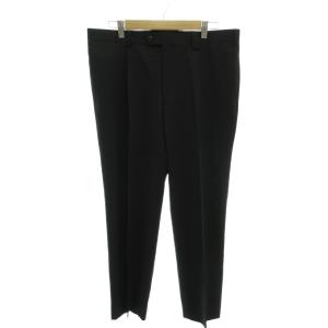 COLLECTION 美品 テーパードパンツ スラックス ウール 91 黒 ブラック ワンタック センタープレス