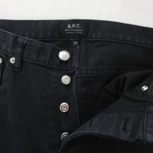 A.P.C. デニムパンツ ジーンズ 29 黒 ブラック 無地 5ポケット ボタンフライ /SX GY60