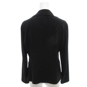 agnes b. 美品 ジャケット 36 黒 ブラック テーラードカラー 裏地なし 長袖 無地 W374UJ64 /HW