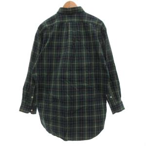 RALPH LAUREN ボタンダウンシャツ 長袖 タータンチェック L 緑 グリーン 紺 ネイビー /JS GY60