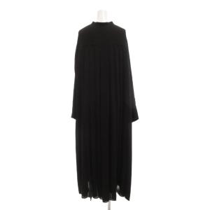 JOURNAL STANDARD ワンピース マキシ ロング 長袖 プリーツ 黒 ブラック /JS GY60