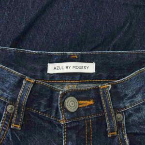 AZUL by moussy デニム ジーンズ 24 青 ブルー 綿 ハイウエスト ワイドシルエット フルレングス /GR GY60