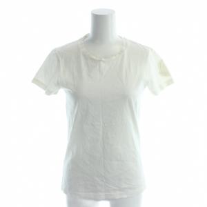 T-SHIRT GIROCOLLO Tシャツ カットソー XS 白 ホワイト 半袖 ラウンドネック ロゴエンブレム