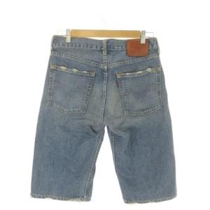 Levi's 503 デニム ジーンズ W30 L14 ブルー インディゴ ダメージ加工 ハーフ丈
