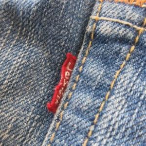 Levi's 503 デニム ジーンズ W30 L14 ブルー インディゴ ダメージ加工 ハーフ丈