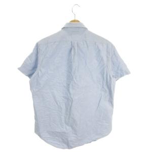 RALPH LAUREN ボタンダウンシャツ 半袖 オックスフォード生地 ロゴ刺繍 M 青 ブルー /AH37 GY58