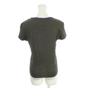 RALPH LAUREN Tシャツ カットソー L グレー 半袖 ロゴ ワッペン 刺繍 ストレッチ /AH29 GY58