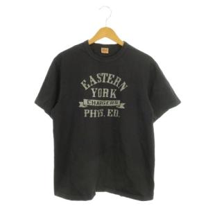 Tシャツ XL 黒 ブラック ロゴプリント クルーネック 半袖 /MN26 GY58