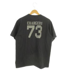 DELUXEWARE Tシャツ XL 黒 ブラック ロゴプリント クルーネック 半袖 /MN26 GY58