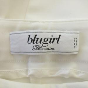 BLUGIRL BLUMARINE サブリナパンツ 34 白 ホワイト 無地 クロップド丈 /CK53 GY63