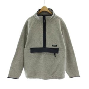 フリースジャケット  プルオーバー L グレー 長袖 ハーフジップ スタンドカラー /PP GY60
