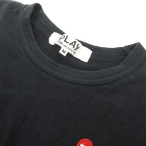 PLAY Comme des Garçons Tシャツ カットソー M 黒 長袖 ラウンドネック ハートロゴ /SY10 GY60