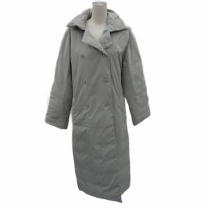 ダウンコート ロング丈 ライトグレー ダブルブレスト /SM11 GY60