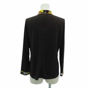 LEONARD SPORT カットソー M マルチカラー ダークブラウン 長袖 ハイネック 総柄 /HO40 GY60