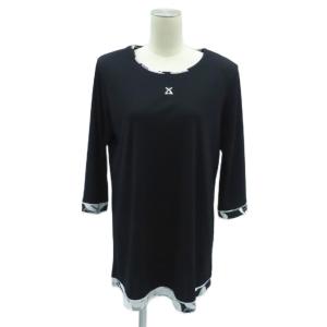 カットソー 42 黒 ブラック グレー 七分袖 ラウンドネック /HO42 GY60