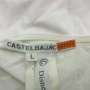 CASTELBAJAC × ディズニー Disney Tシャツ カットソー L オフホワイト ピンク ティンカーベル 半袖 ラウンドネック
