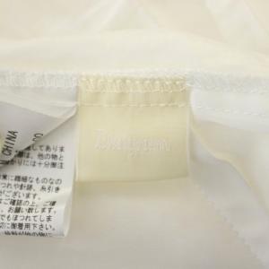 Diagram シャツ ブラウス カットソー36 白 ホワイト ノースリーブ バンドカラー レース裾 /LP GY63