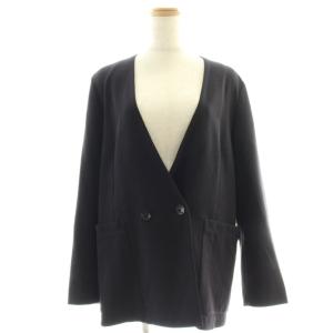 ジャケット 上着 36 紺 ネイビー ノーカラー ダブルブレスト 長袖 /GP GY60