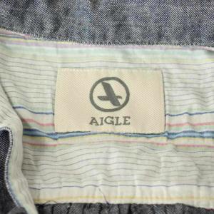AIGLE ブラウス カットソー グレー Vネック 七分袖 /GP GY60