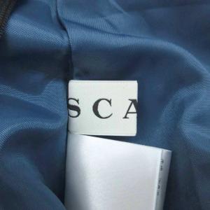 SCAPA フレアスカート マキシ丈 ロング丈 42 大きいサイズ 紺 ネイビー 花柄 /SM42 GY58