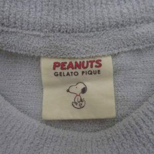 gelato pique × ピーナッツ PEANUTS ナイトウエア ルームウエア カットソー L グレー 半袖 スヌーピー /HO25